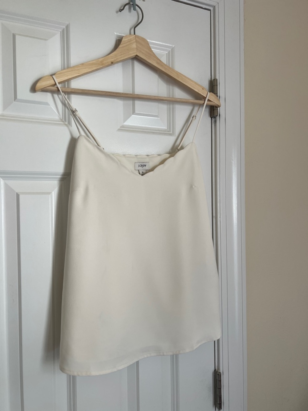 J. Crew Women's Cream White Camisole Top Adjustable Straps
